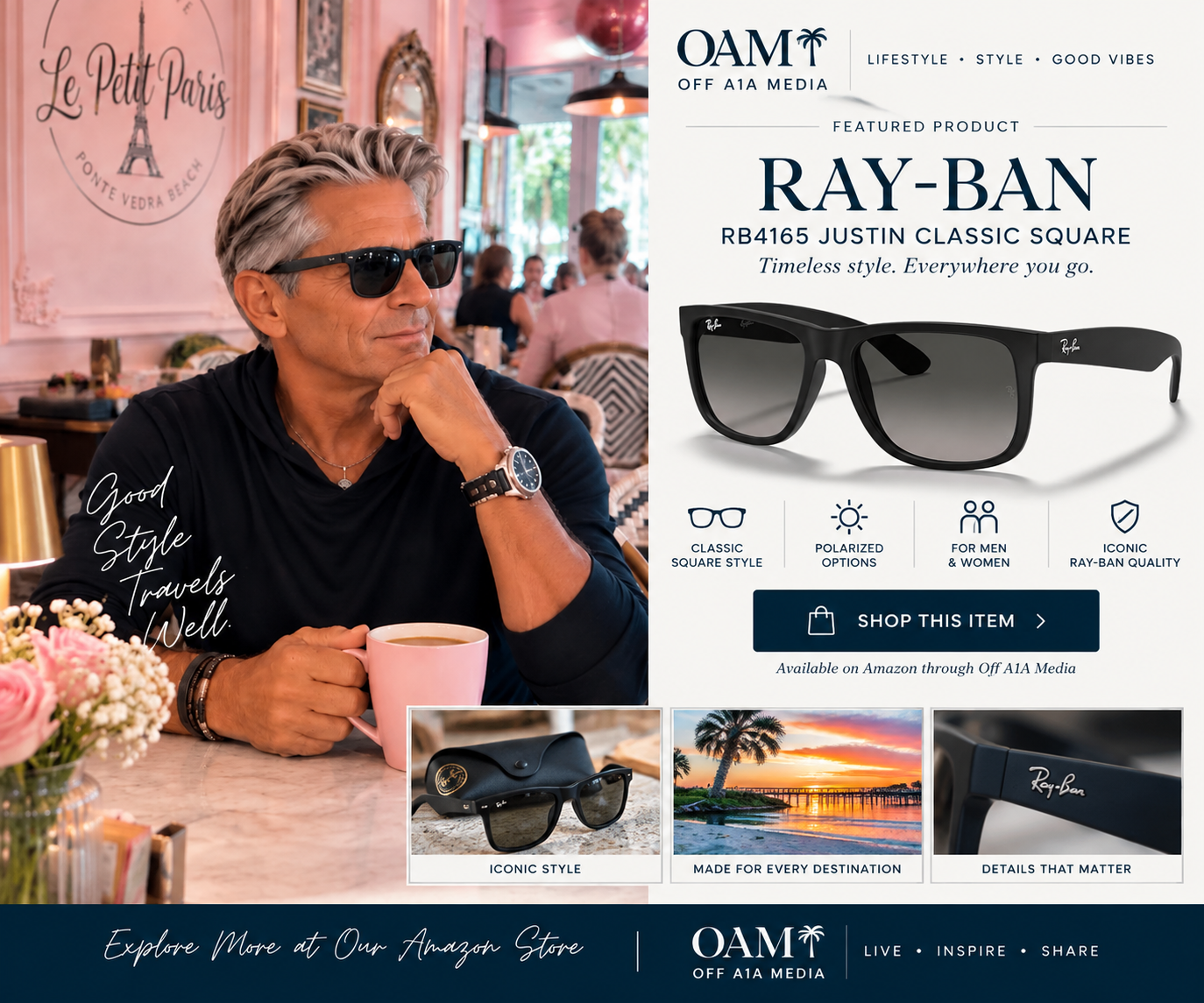 Featured Ray-Ban product campaign